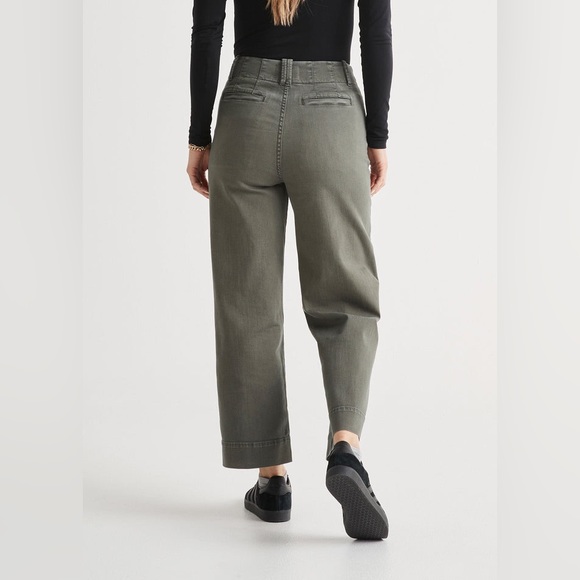 LuxTwill High Rise Trouser - Thyme | Duer - Picture 4 of 6